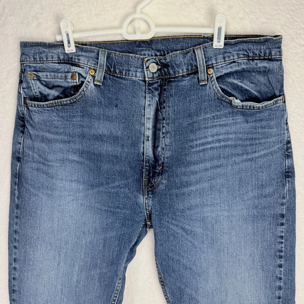 Levis 505 Regular Fit Jeans Mens 38x34 Medium Wash Blue Straight‎ Leg